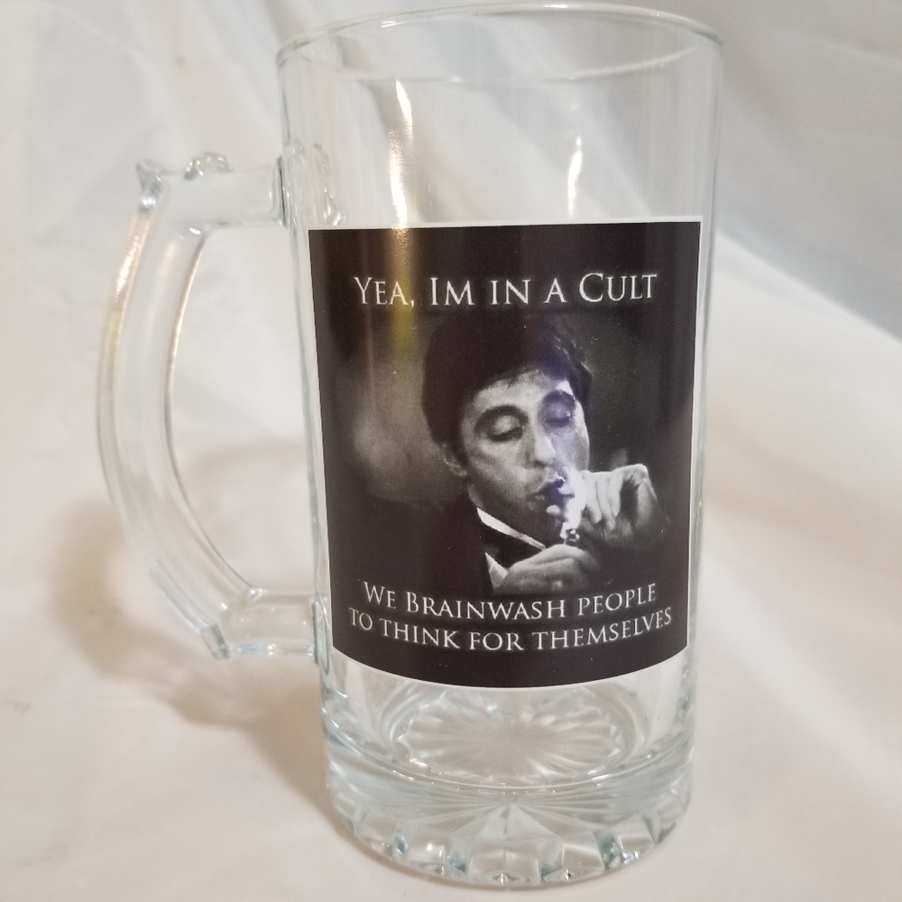NEW Black and white Meme Mug "Yea, I'm In a Cult"